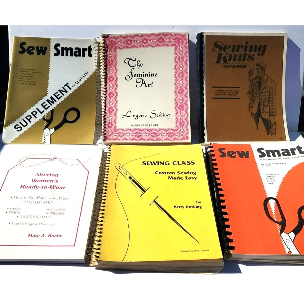 Lot of 6 VTG Sew Smart Sewing Magazine Issues Lingerie Art designs projects Men